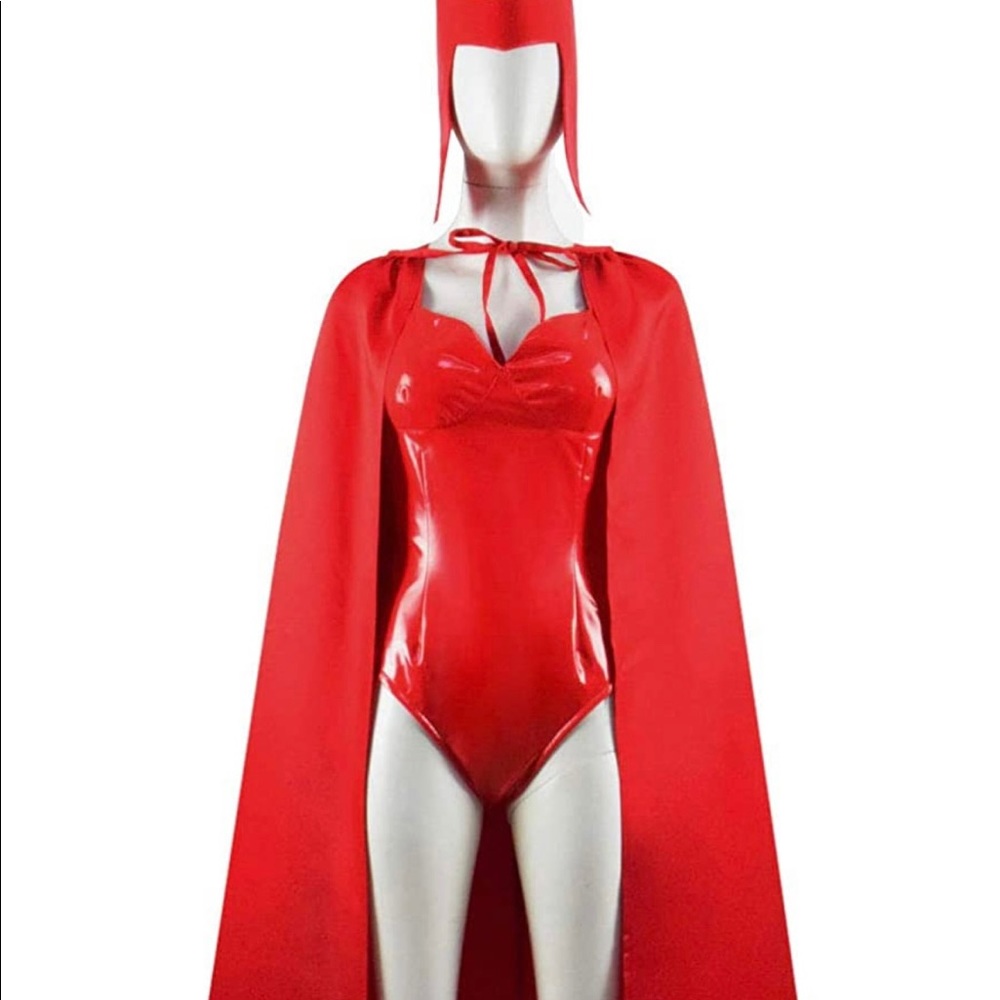 Womens Wanda Maximoff Costume Red Jumpsuits